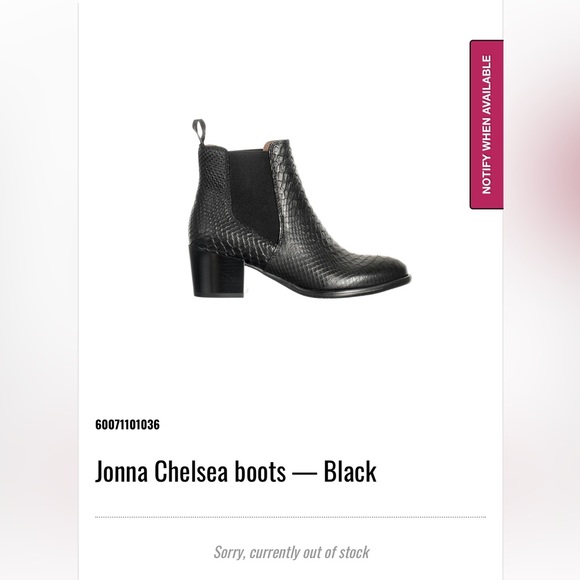 Ten Points Jonna Chelsea Boots - Black, size 6 - Picture 4 of 4